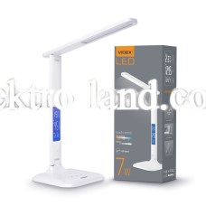 Настольная лампа VIDEX  7W 3000-5500K VL-TF05W с дисплеем белая