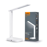 Светодиодная настольная лампа VIDEX TF12W 7W 3000-6500K с USB разьемом белая