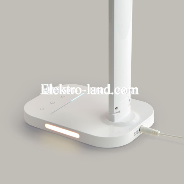 Светодиодная настольная лампа VIDEX TF12W 7W 3000-6500K с USB разьемом белая