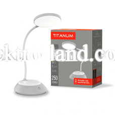 LED лампа настольная с аккумулятором TITANUM TLTF-022G 7W 3000-6500K USB серая