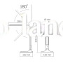 Настольная лампа VIDEX  7W 3000-5500K VL-TF05W с дисплеем белая