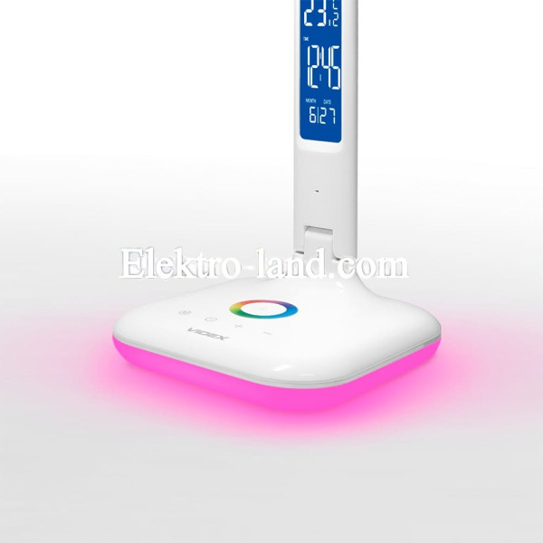 Настольная лампа VIDEX  7W 3000-5500K VL-TF05W-RGB разноцветные режимы с дисплеем