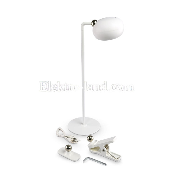 LED настольная лампа с аккумулятором VIDEX VLE-TF18W 3W 3000-5500K белая