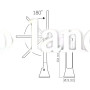 Настольная лампа LED - фонарик VIDEX TF11W 5W 3000-5500K от повербанка белая