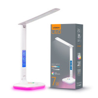 Настольная лампа VIDEX  7W 3000-5500K VL-TF05W-RGB разноцветные режимы с дисплеем