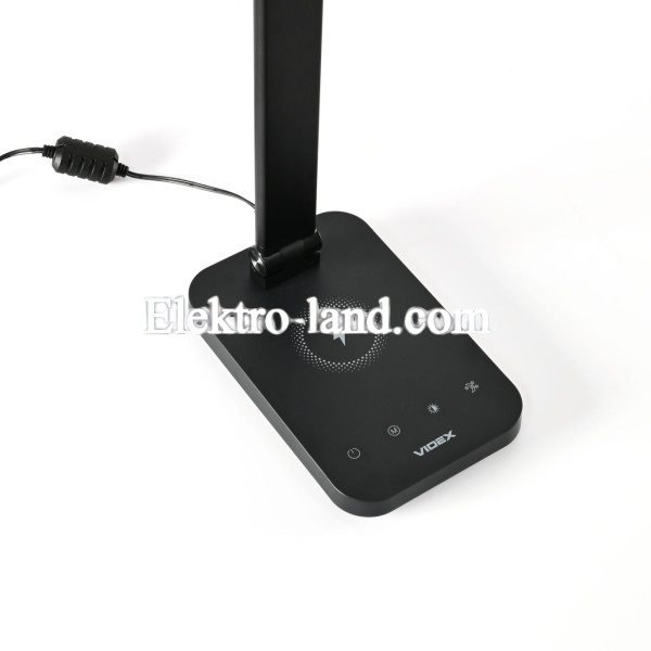Настольная LED лампа с беспроводной зарядкой VIDEX VL-TF17B 18W 1800-6500K черная