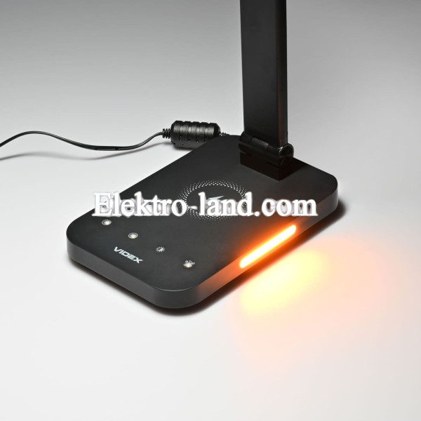 Настольная LED лампа с беспроводной зарядкой VIDEX VL-TF17B 18W 1800-6500K черная