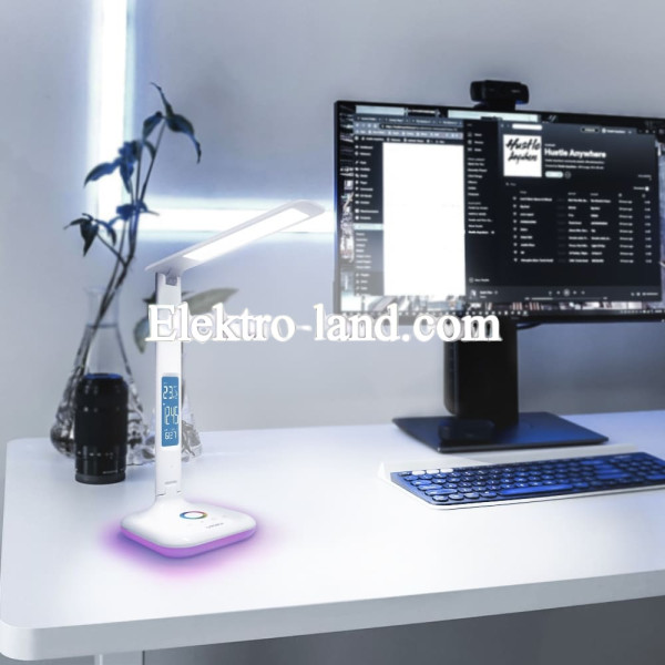 Настольная лампа VIDEX  7W 3000-5500K VL-TF05W-RGB разноцветные режимы с дисплеем