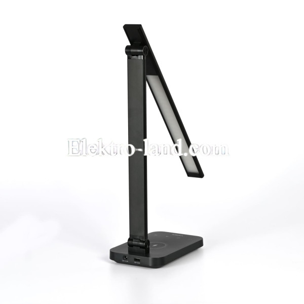 Настольная LED лампа с беспроводной зарядкой VIDEX VL-TF17B 18W 1800-6500K черная