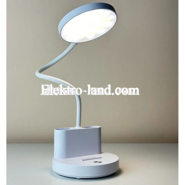 LED лампа настольная с аккумулятором 6Вт IP20 2700-6000K 5V (до 6 часов света от аккумулятора)