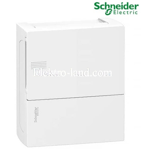Щит на 8 автоматов наружный Mini Pragma Schneider Electric белая дверца 