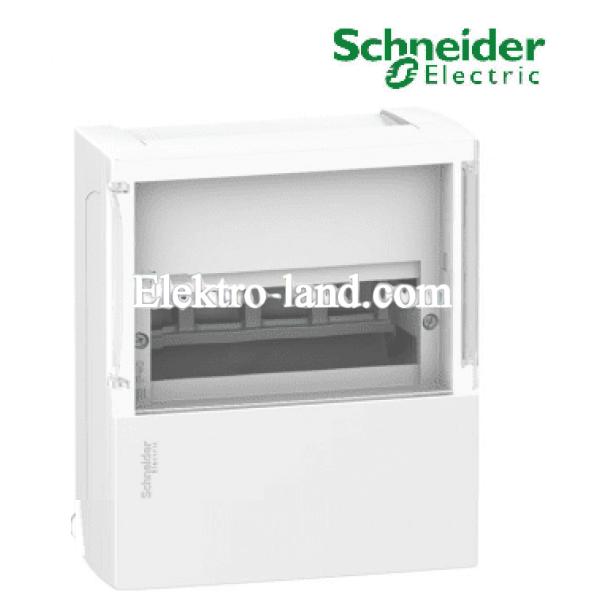Щит на 8 автоматов наружный Mini Pragma Schneider Electric прозрачная дверца 
