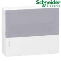 Щиток на 12 автоматов наружный Mini Pragma Schneider Electric дымчатая дверца 