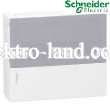 Щиток на 12 автоматов наружный Mini Pragma Schneider Electric дымчатая дверца 