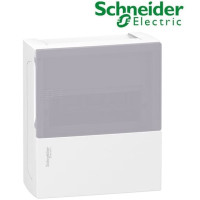 Щиток на 8 автоматов наружный Mini Pragma Schneider Electric дымчатая дверца 