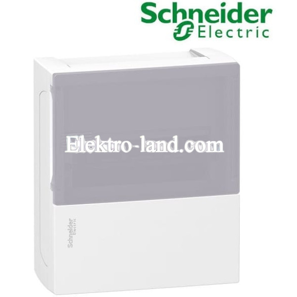 Щиток на 8 автоматов наружный Mini Pragma Schneider Electric дымчатая дверца 