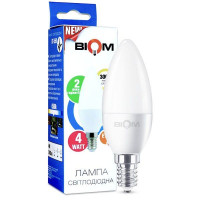 Светодиодная лампа Biom BT-549 теплый свет C37 4W E14 3000 К 