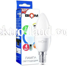 Светодиодная лампа Biom BT-549 теплый свет C37 4W E14 3000 К 