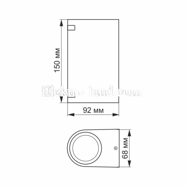 Светодиодный архитектурный светильник IP54  VIDEX GU10 VL-AR022B на 2 лампы черный
