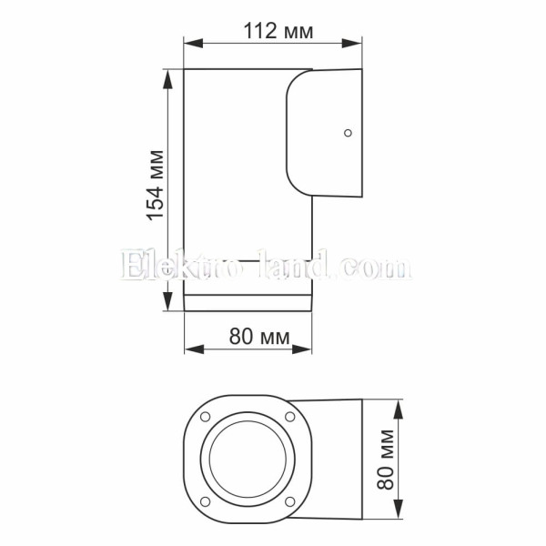 LED Светильник архитектурный IP54 VIDEX AR071G под две сменные лампы GU10 серый