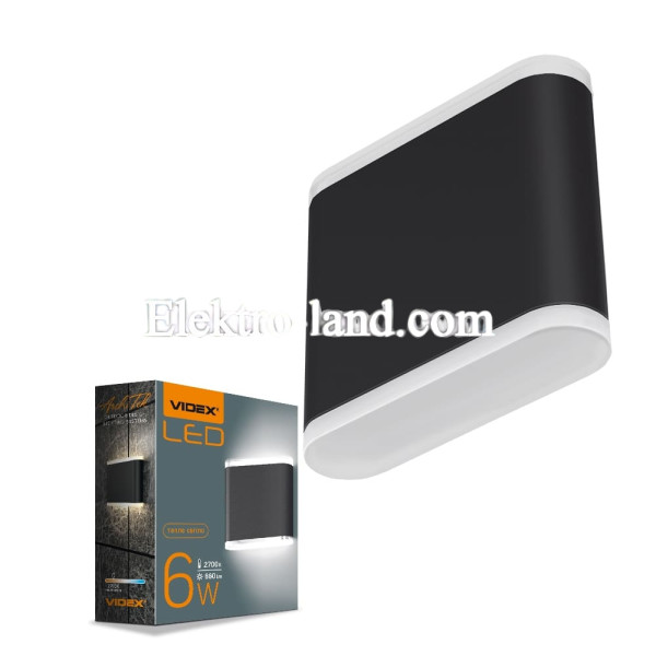 LED Светильник архитектурный AR06 IP54 VIDEX 6W 2700K черный