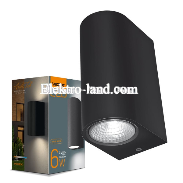 Светильник архитектурный герметичный IP54 VIDEX 6W 2700K VL-AR032-062B черный 