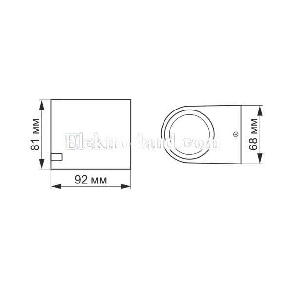 Герметичный архитектурный светильник IP54  VIDEX GU10 VL-AR021B