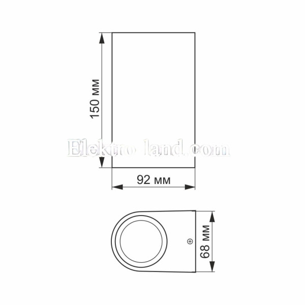 Светильник архитектурный герметичный IP54 VIDEX 6W 2700K VL-AR032-062B черный 