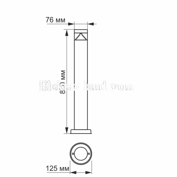 LED Светильник архитектурный AR05 IP54 VIDEX 3W 2700K (80 см) нержавеющая сталь