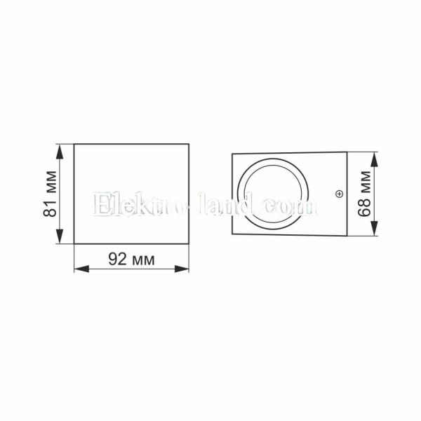 Светодиодный архитектурный светильник IP54  VIDEX GU10 VL-AR011G серый