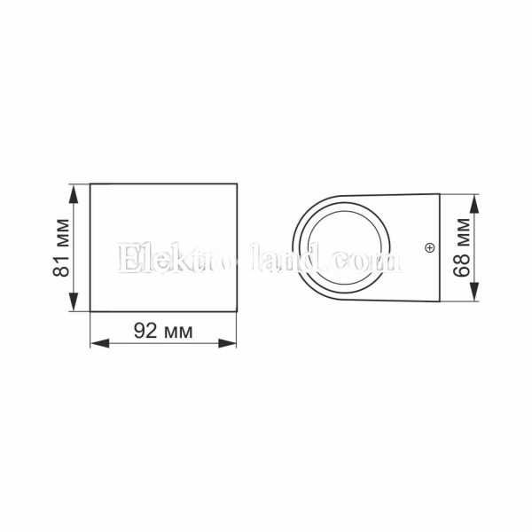Светильник архитектурный герметичный AR031 IP54 VIDEX 3W 2700K черный 