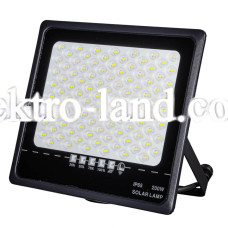 LED прожектор на солнечной батарее с пультом 200W белый холодный (6500K) IP65 AVT-1 SUN