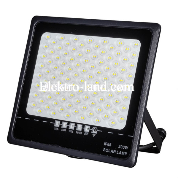 LED прожектор на солнечной батарее с пультом 200W белый холодный (6500K) IP65 AVT-1 SUN