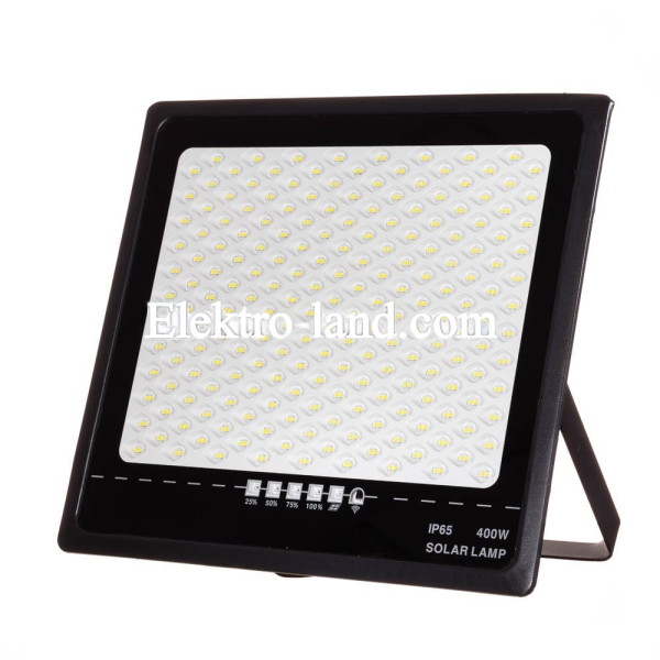 LED прожектор на солнечной батарее с пультом 400W белый холодный (6500K) IP65 AVT-1 SUN
