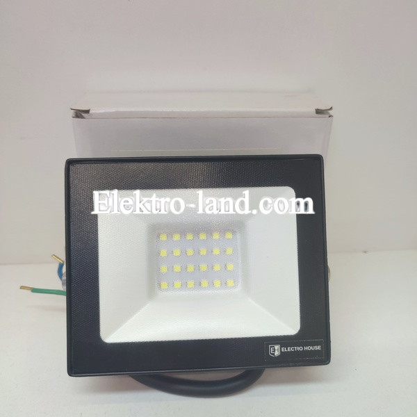 Светодиодный прожектор 30W ElectroHouse 6000К 2700lm IP65