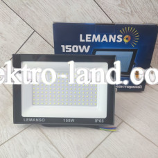 Светодиодный прожектор 150W 6500К 9000lm IP65 Lemanso "Посейдон" черный