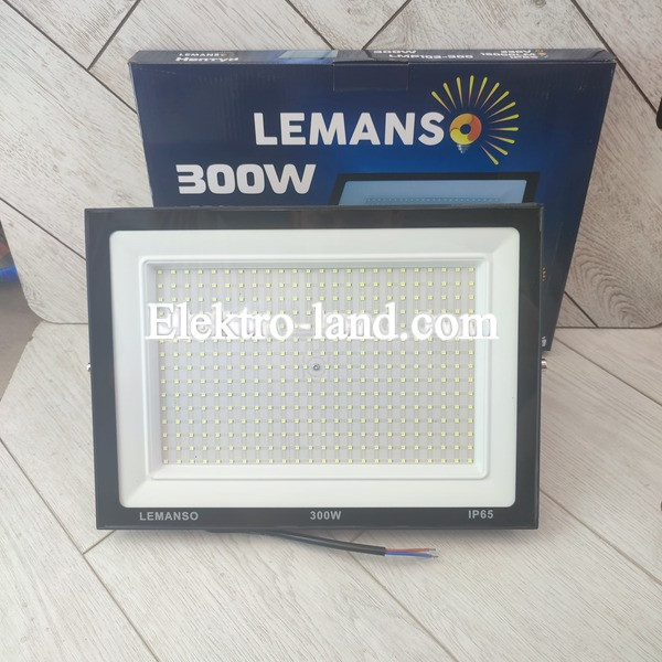 Светодиодный прожектор 300W 6500К 18000lm IP65 Lemanso "Посейдон" черный