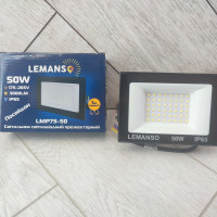 Светодиодный прожектор 50W 6500К 3000lm IP65 Lemanso "Посейдон" черный