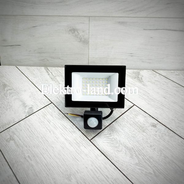 Прожектор LED Lemanso 50w 6500K IP65 3000LM 175-265V с датчиком движения черный LMPS58