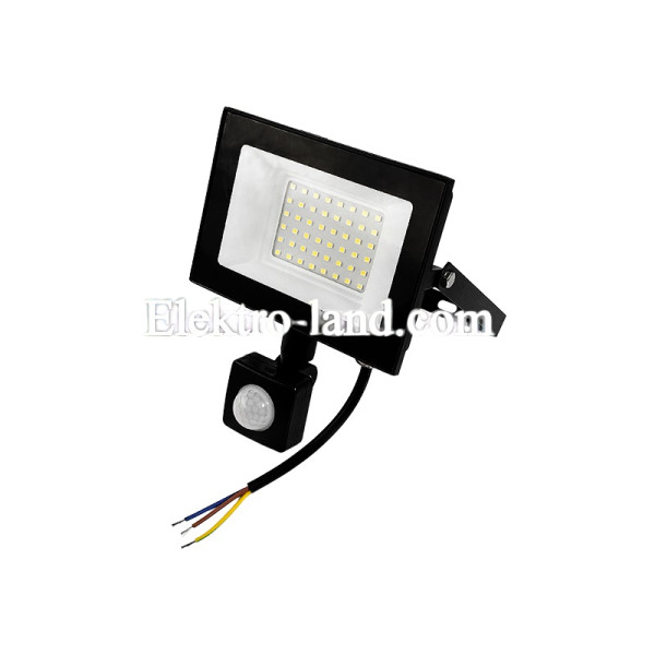 Прожектор LED Lemanso 50w 6500K IP65 3000LM 175-265V с датчиком движения черный LMPS58