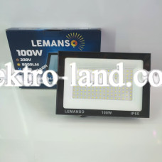 Светодиодный прожектор 100W Lemanso 6000К 8000lm IP65