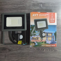  Светодиодный прожектор AVT 20W-6000K SENSOR с датчиком движения