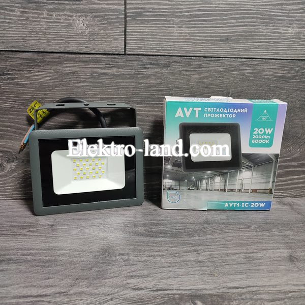 Прожектор светодиодный LED AVT1-IC 20W 6000K 2000 Lm