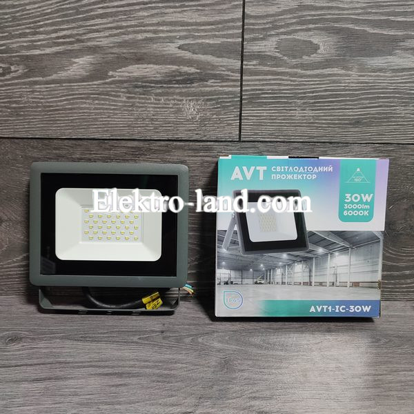 Прожектор светодиодный LED AVT1-IC 30W 6000K 2400 Lm