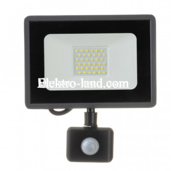  Светодиодный прожектор AVT 30W-6000K SENSOR с датчиком движения