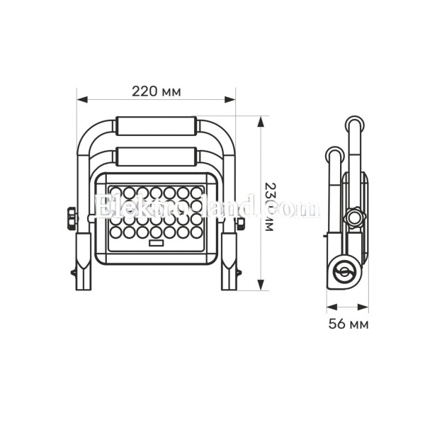 LED прожектор аккумуляторный IP65 TITANUM 20W 900Lm 5000K