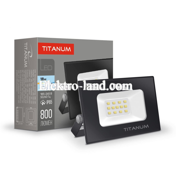 Светодиодный прожектор TITANUM 10W TLF106 10W 6000K IP65 800Lm