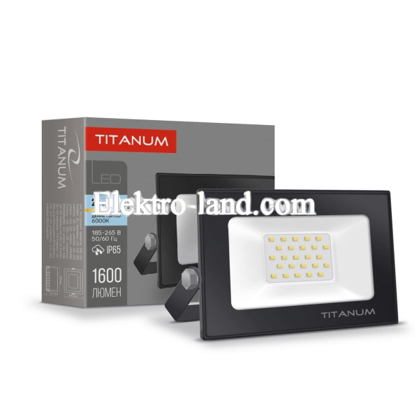 Светодиодный прожектор TITANUM 20W TLF206 6000K IP65 1600Lm