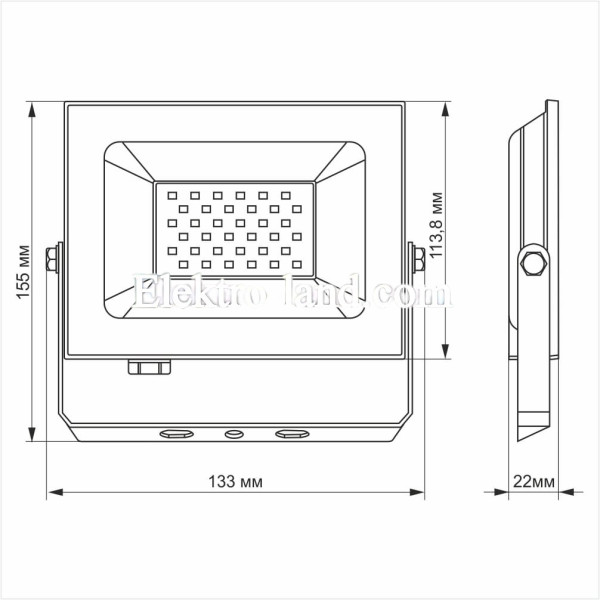 Светодиодный прожектор TITANUM 30W TLF306 6000K IP65 2400Lm