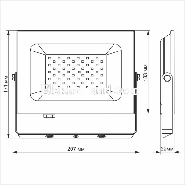 Светодиодный прожектор TITANUM 50W TLF506 6000K IP65 4000Lm
